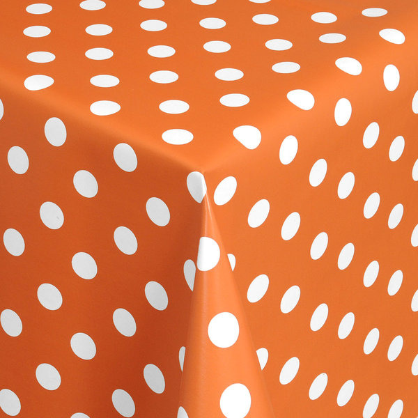 Wachstuch Rolle 140 cm Breite Rollenware 01150-15 Punkte orange Polka Dots orange